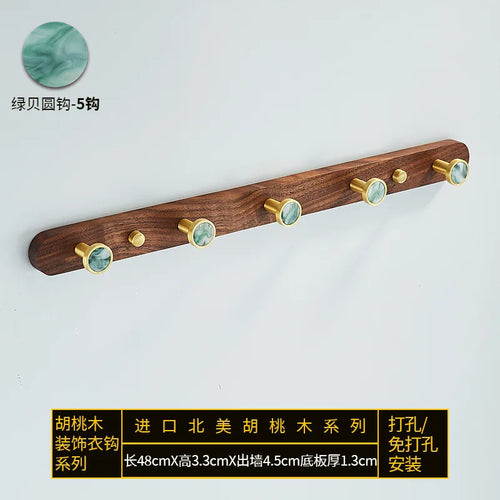 creative walnut wood hook for wall organization - vue 12 sur 26