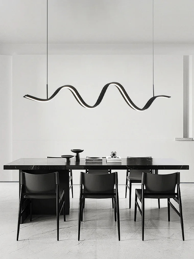 Modern linear chandelier for elegant table decoration