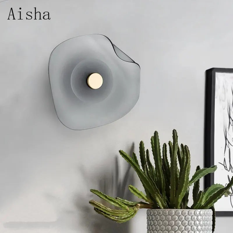 Creative Nordic design glass wall light decorative minimalist