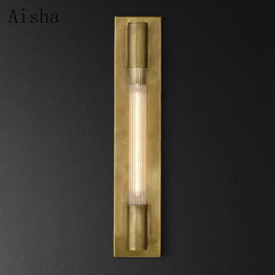 Decorative retro copper chrome black wall light for indoor use