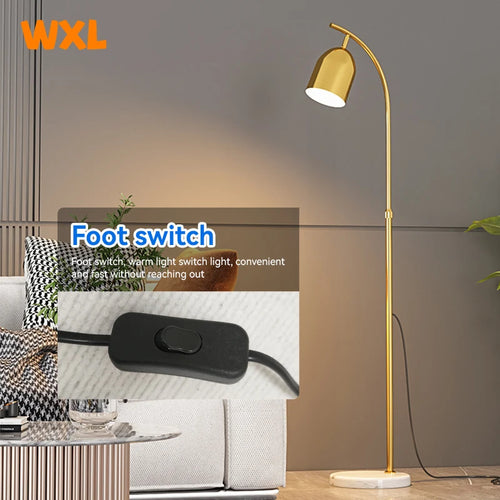 Modern LED floor lamp with adjustable lighting nordic design - vue 4 sur 8