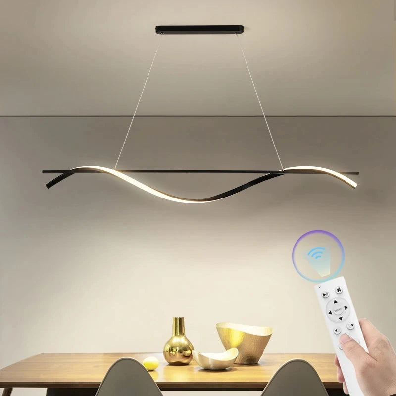 Minimalist aluminium and iron pendant light for home decor