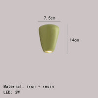 Mini resin wall light 3000k ambient lighting for restaurant