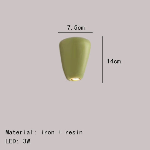 Mini resin wall light 3000k ambient lighting for restaurant