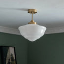 Iwhd modern Nordic style glass and copper LED pendant light