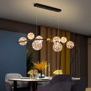 Nordic LED pendant light clear glass globe for bar restaurant