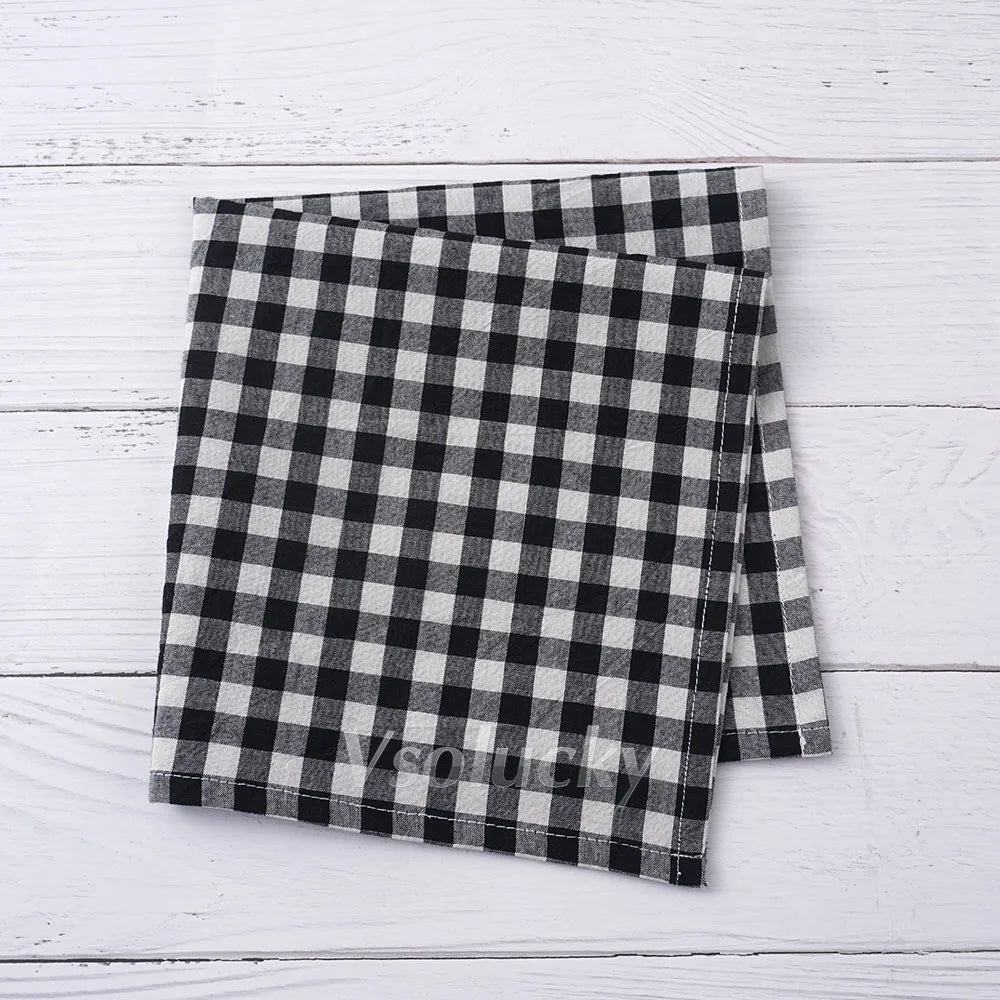Cotton gingham table napkin country style 42x42 cm
