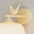 Modern PE wall light with LED bird-shaped shade