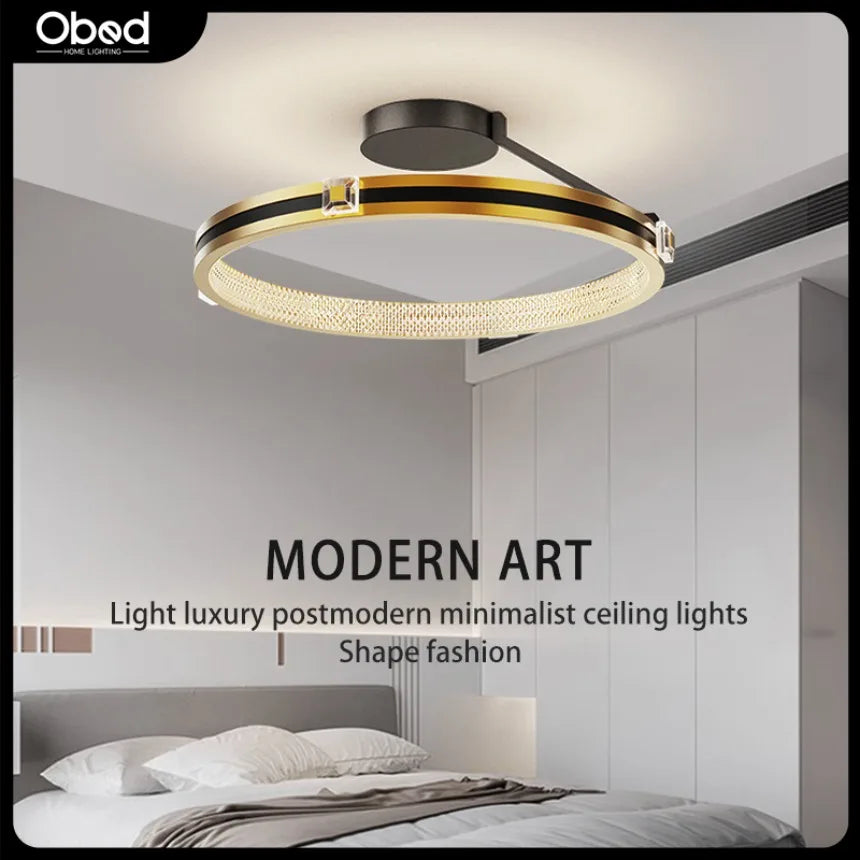 Modern luxury crystal LED ceiling light