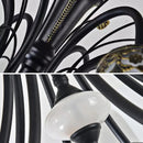 Retro glass LED chandelier for vintage interiors