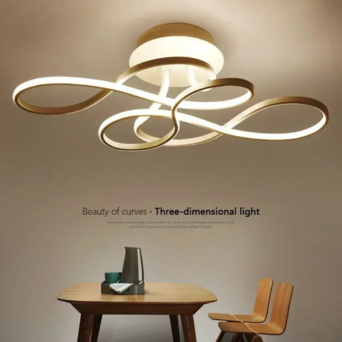 Modern LED ceiling light for elegant, bright interior décor - vue 4 sur 12