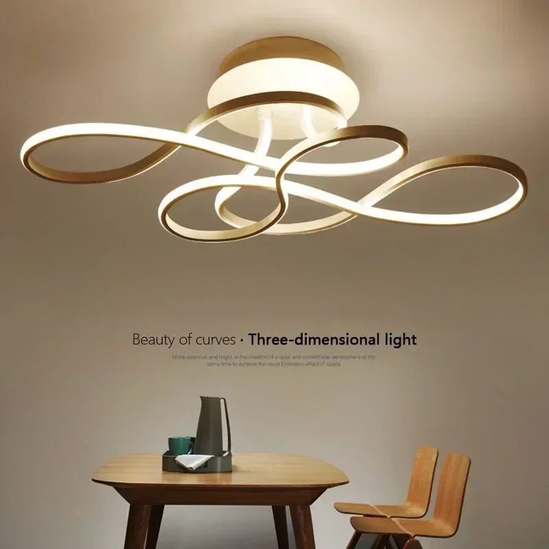 Modern LED ceiling light for elegant, bright interior décor - vue 4 sur 12