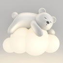 Polar bear and bunny wall light for children's room