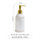 ceramic soap dispenser for shower gel and disinfectant
