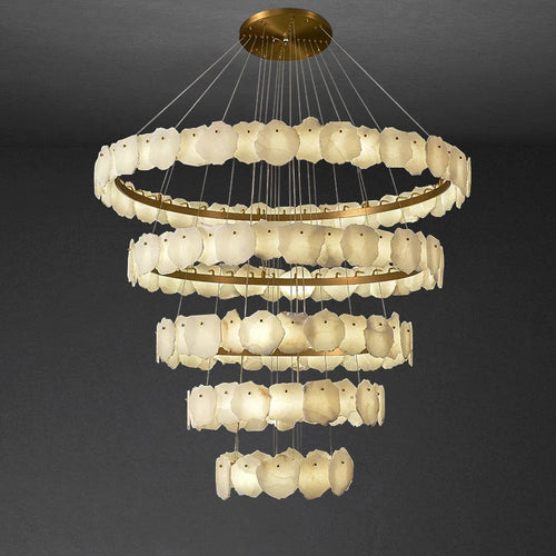 Spanish natural marble luxury chandelier for hotel - vue 6 sur 15
