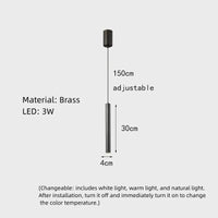 Minimalist brass pendant light for hotel