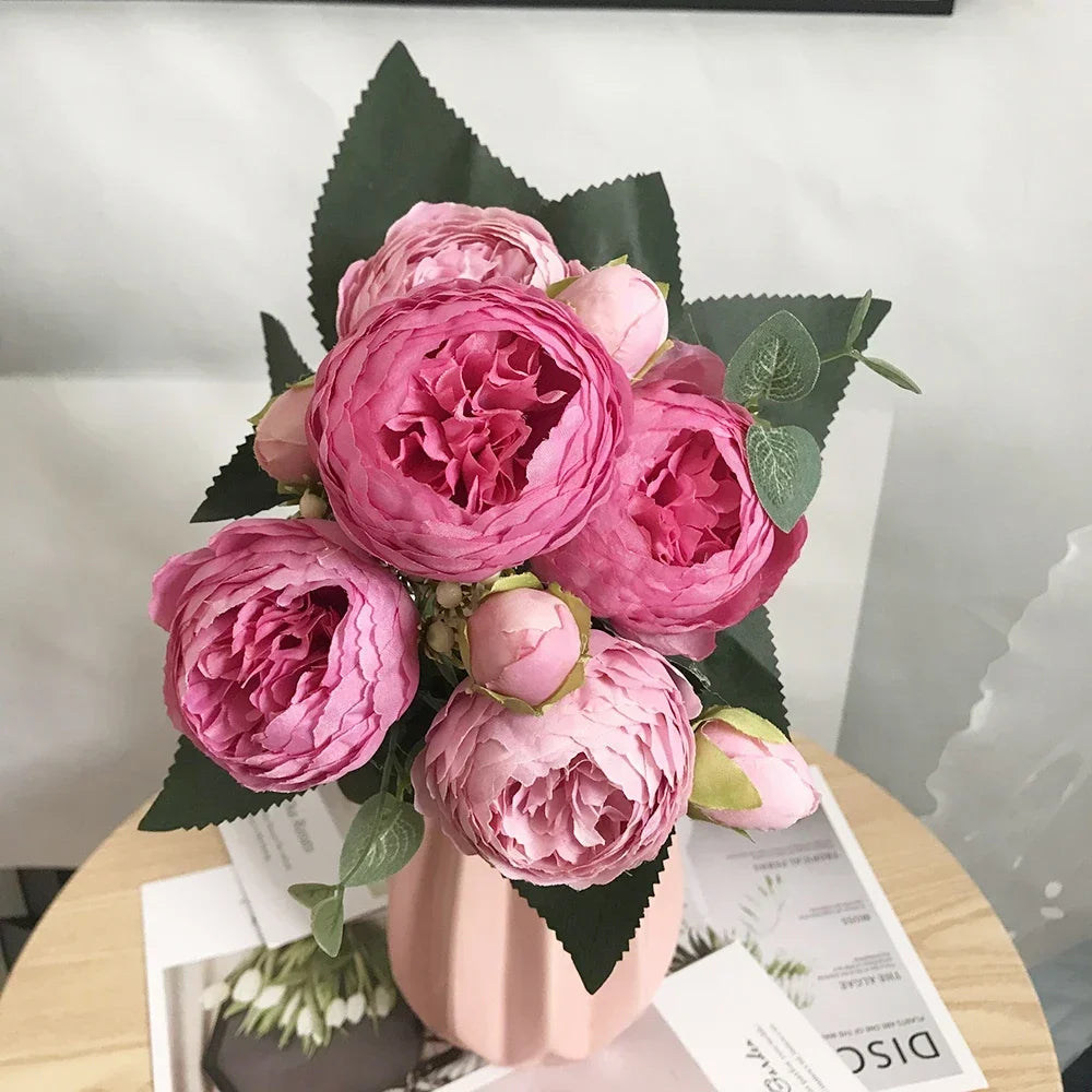 Artificial peony bouquet for wedding and home decoration - vue 11 sur 16