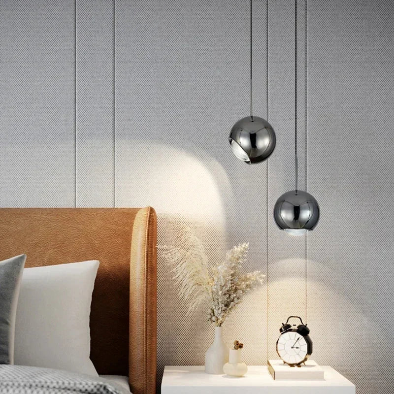 Modern round LED pendant light with adjustable angle - vue 4 sur 20