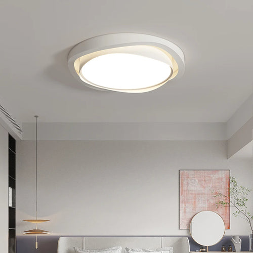 Modern cream living room ceiling light with full spectrum eye protection - vue 5 sur 8