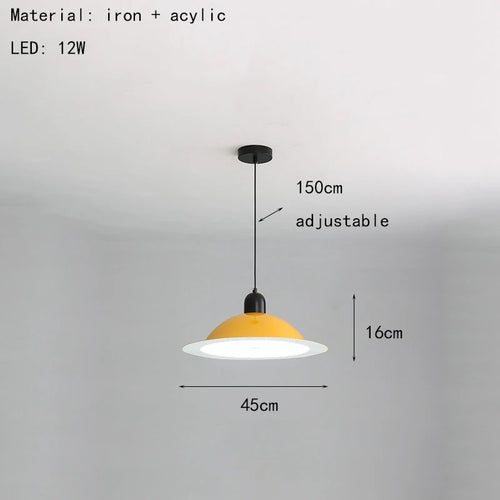 Adjustable wire metal LED pendant light - vue 18 sur 17