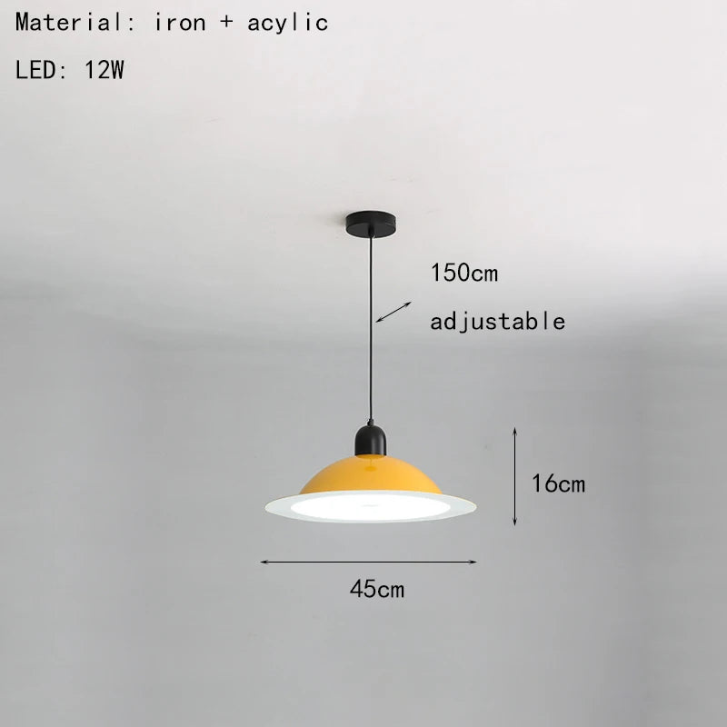 Adjustable wire metal LED pendant light - vue 17 sur 17