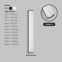 Stainless steel waterproof LED long wall light modern IP65 outdoor garden villa balcony linear wall washer 8