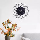 flower shaped silent wall clock home decor