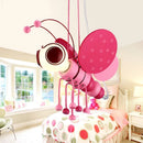 Bee pendant light for children's room princess cartoon style
