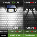 Outdoor solar lights with motion sensor and wide illumination