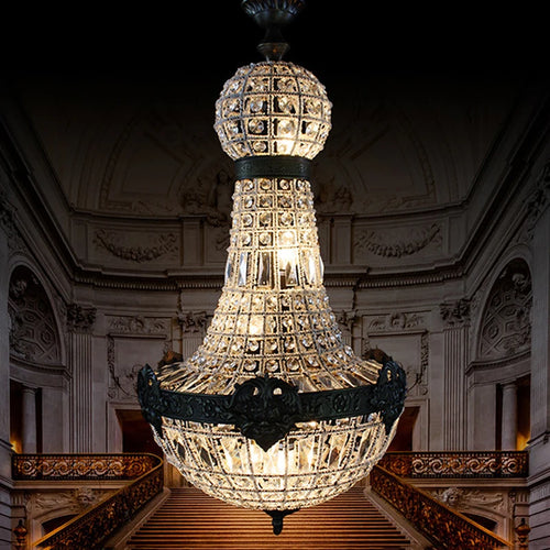 European crystal chandelier 6 lights for elegant interiors - vue 2 sur 7