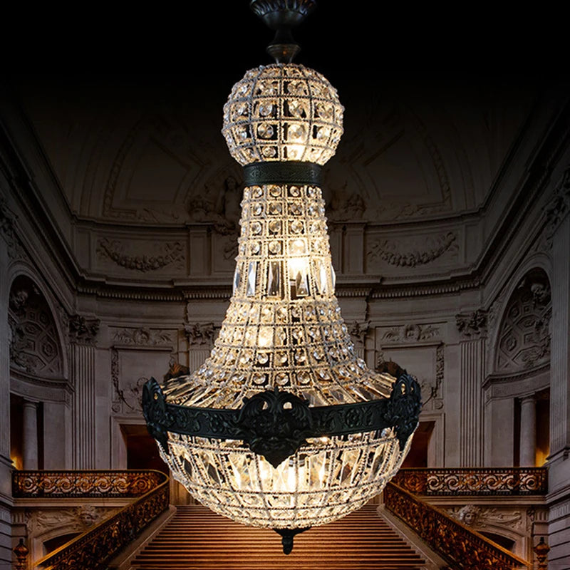 European crystal chandelier 6 lights for elegant interiors