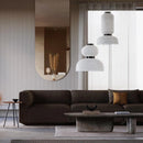 White rice paper pendant light with Danish design