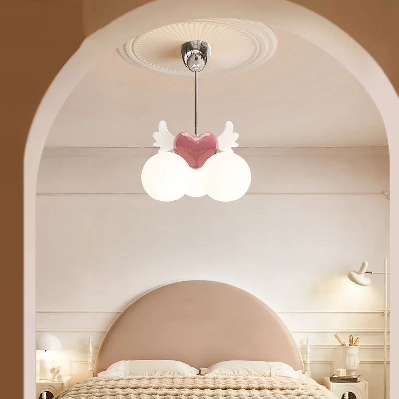 Modern animated love chandelier for girl's bedroom