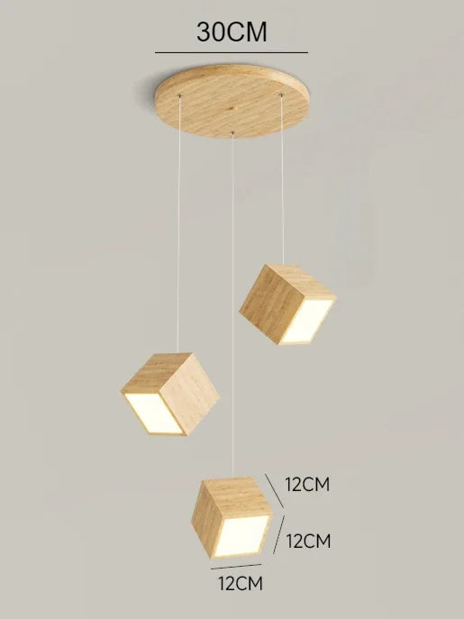 Nordic design creative wooden pendant light for home decor