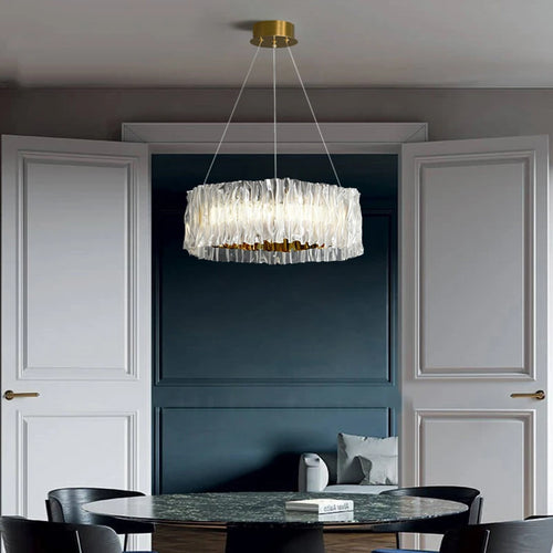 Designer pendant light in PVC and stainless steel for indoor spaces - vue 5 sur 13