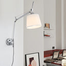 Nordic industrial foldable wall light with long swing arm