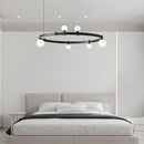 Modern adjustable glass chandelier for artistic decor