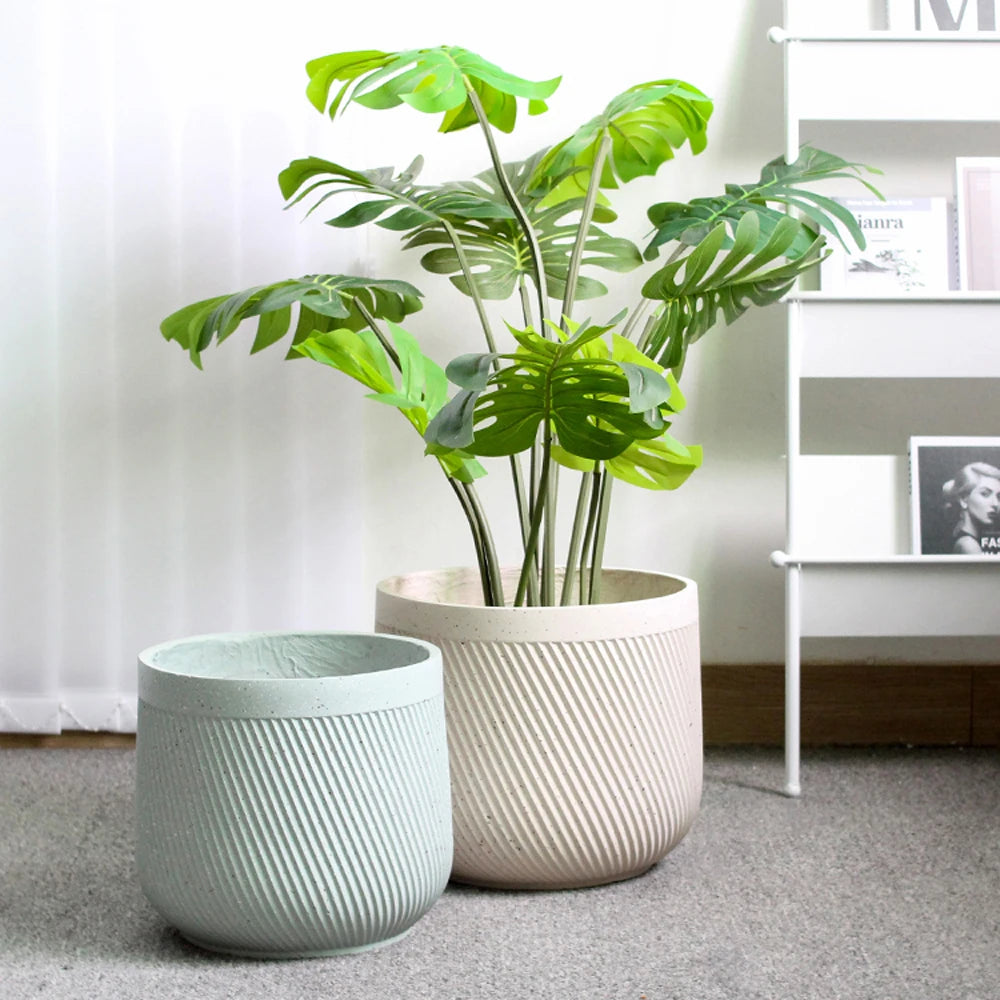 European design concrete flower pot silicone mold