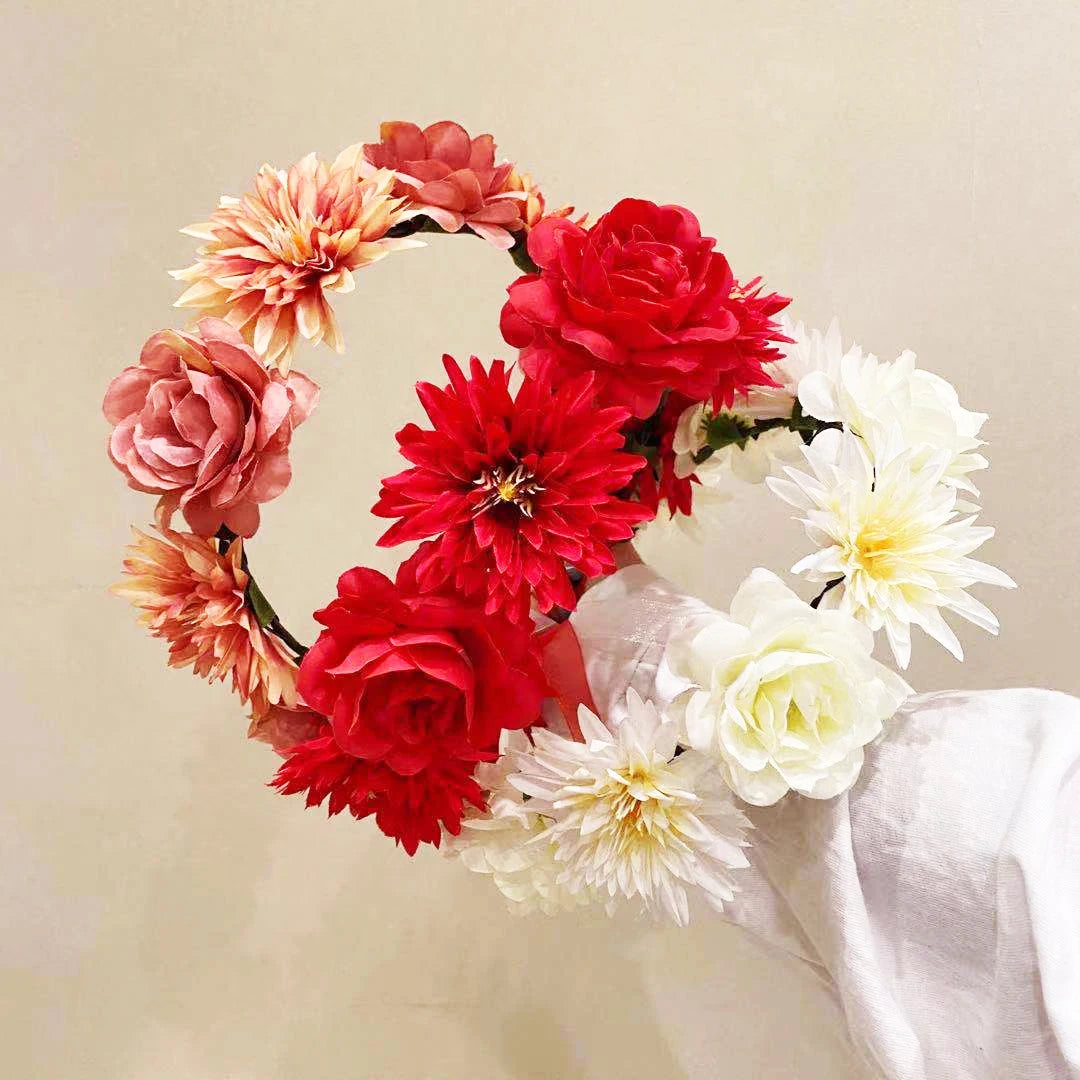 Bohemian floral hairband decorative bridal crown