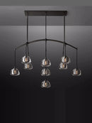 American retro brass and crystal chandelier for elegant lighting