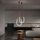 Modern Italian minimalist bamboo LED chandelier