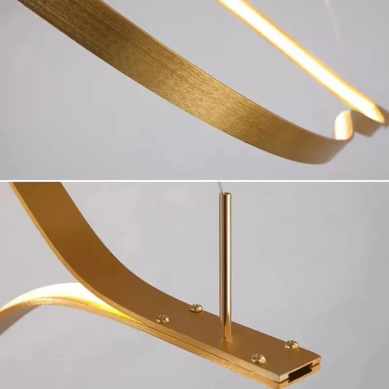 Creative postmodern LED chandelier in lip shape - vue 6 sur 11