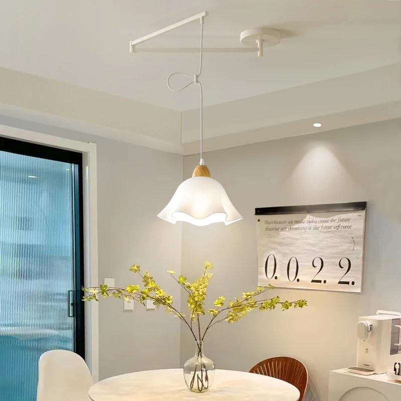 Modern swinging arm LED pendant light - vue 4 sur 30