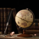vintage wooden world globe with stand for students