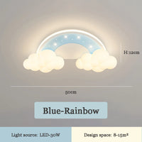 Modern and cosy children's cloud and rainbow ceiling light
