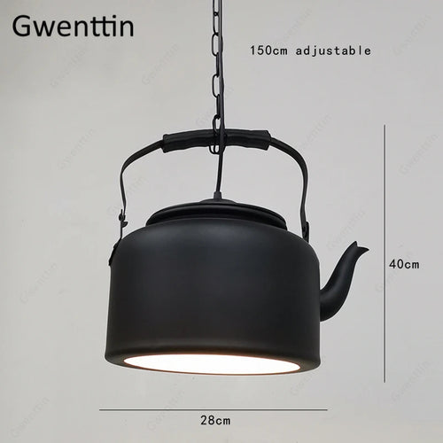 Modern iron pendant light for industrial decor - vue 10 sur 12