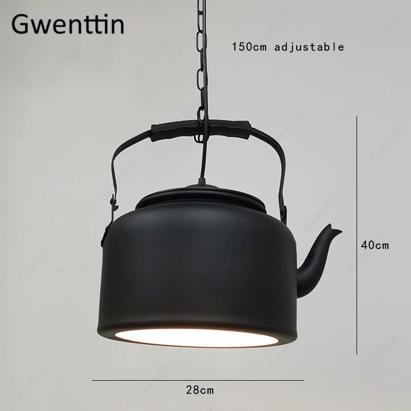 Modern iron pendant light for industrial decor - vue 9 sur 12