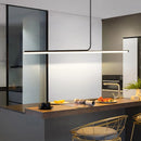 Modern long strip decorative LED pendant lights for interior