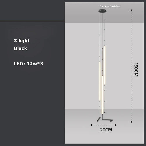 Art deco LED pendant chandelier - vue 9 sur 16
