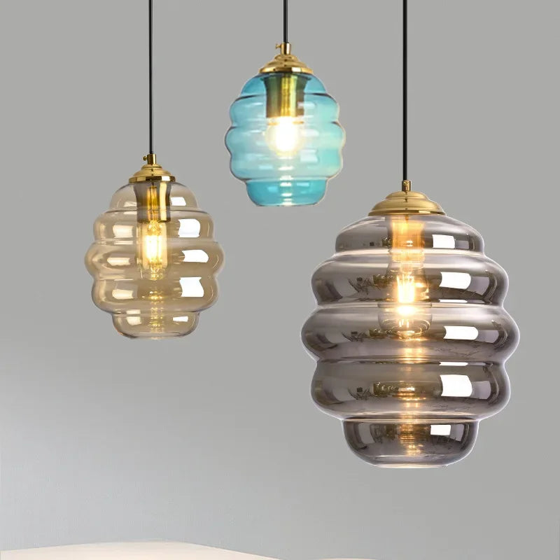 Modern glass chandelier for kitchen and restaurant